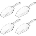 Hestya 4 Pcs Multi Purpose Clear Plastic Scoops by Hestya