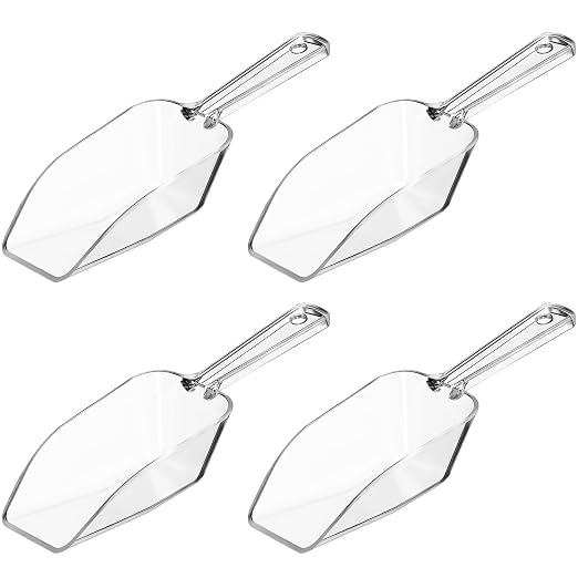 Hestya 4 Pcs Multi Purpose Clear Plastic Scoops by Hestya