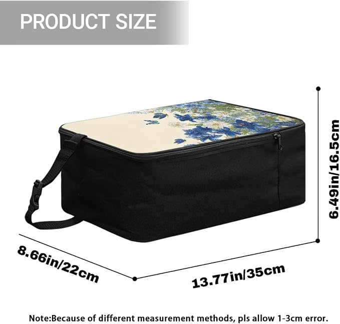 Steamer Carrying Case Daisy Lily Butterfly Lightweight Zippered Organizer - Image 7