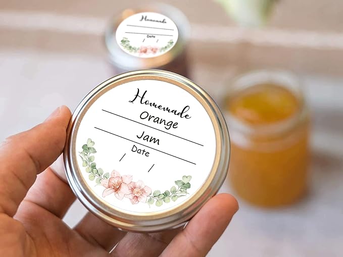 2 Inch Watercolor Greenery Canning Stickers 500 Pcs Write on Date Contents - Image 3