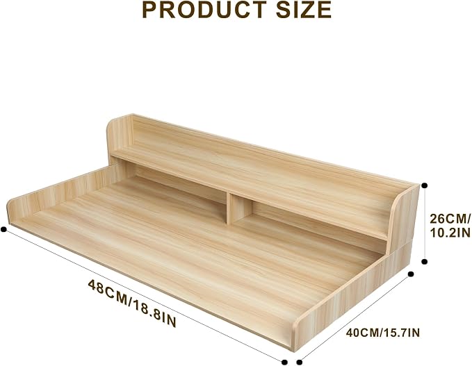 Washer Dryer Countertop, 27.5" x 54" Wooden Laundry Topper Shelf - Image 2