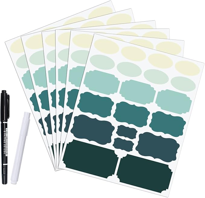 Removable Label Stickers for Jars, Self-Adhesive Chalkboard Labels Waterproof by JaoNanl