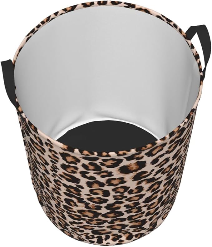 Cheetah Leopard Print Animal Skin Laundry Hamper Bag - Image 2