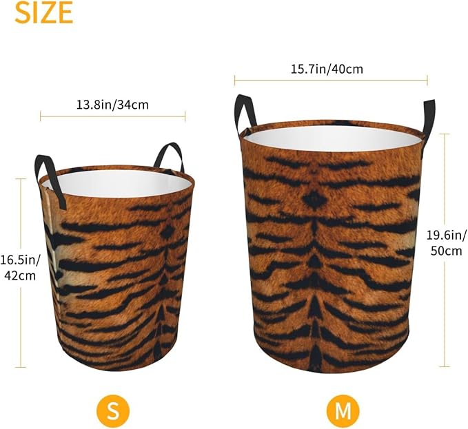 Tiger Texture Laundry Hamper Bag - Image 4