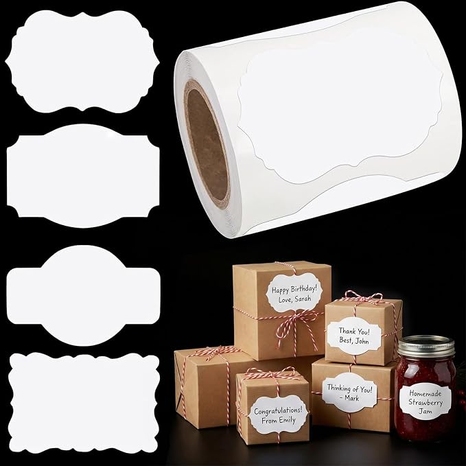 SallyFashion 200PC Label Stickers, 3x2 Inch Canning Labels by sallyfashion
