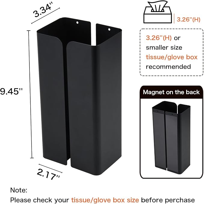 Modular Magnetic Glove Dispenser Tissue Box Holder - Image 7