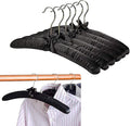 15 Inch Large Black Satin Padded Hangers by Zicobox