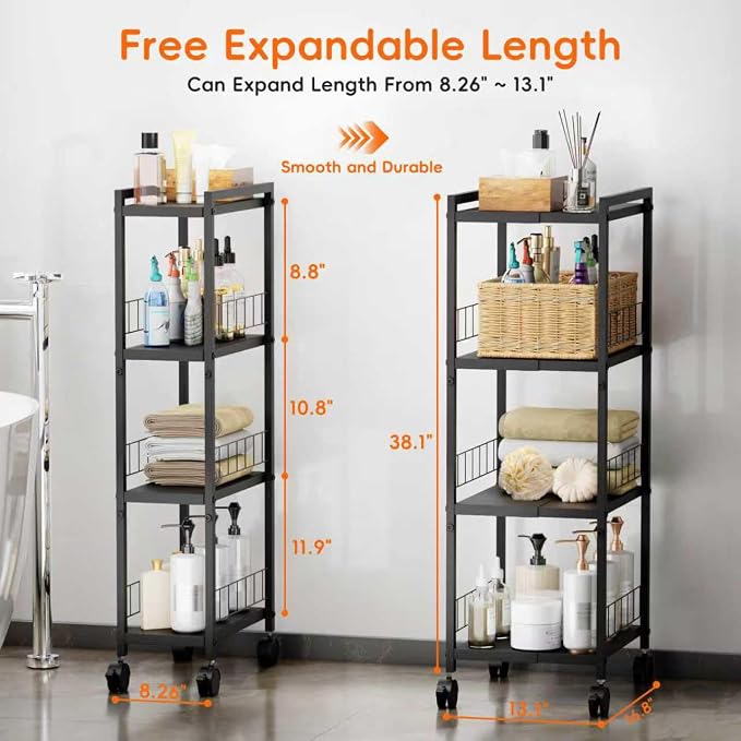 Expandable Slim Storage Cart - Image 3