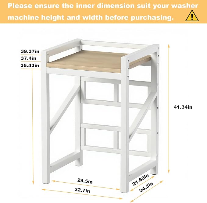 Washer Dryer Stacking Rack Kit 29.5in, Over the Washer and Dryer Storage Shelf - Image 2
