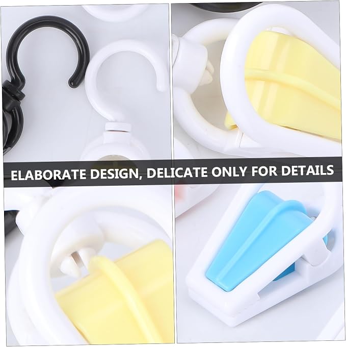 Cabilock 10pcs Swivel Laundry Hooks Plastic Hanger Clips - Image 9