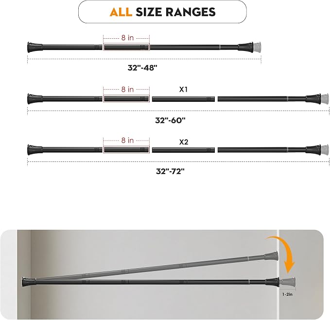 1.1 Inch Diameter Tension Closet Rods - Image 5