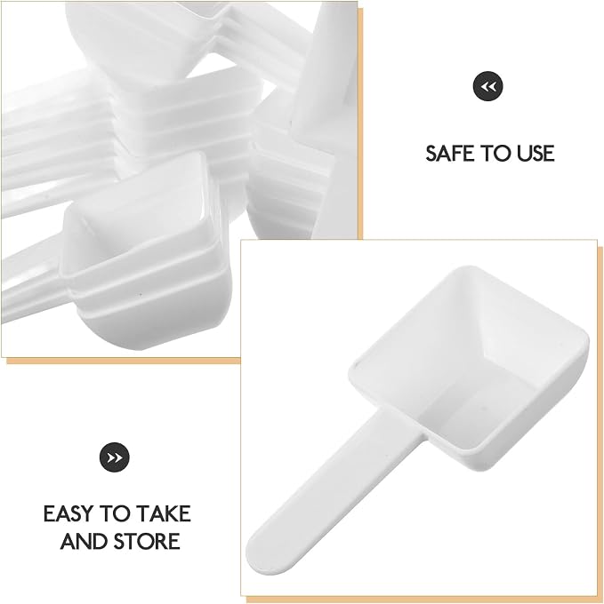 20pcs Plastic Measuring Scoops for Laundry Powder and Spices, 15g Square - Image 3