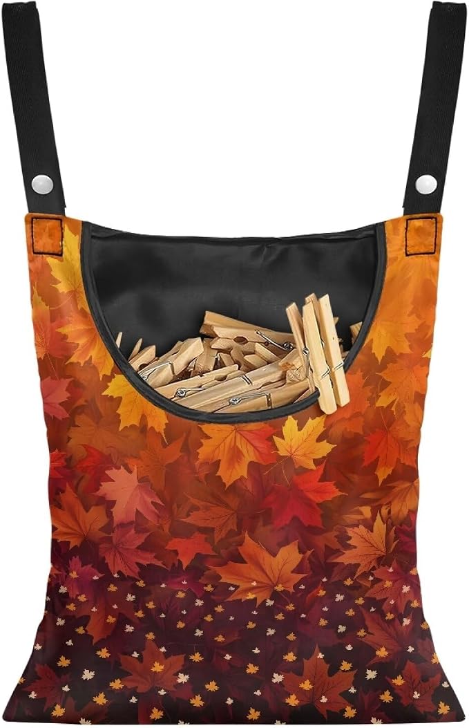 Maple Pin Collector Bag Dust-Proof Clothespin Bag Reusable Clothes Pin Hanging by Psesaysky
