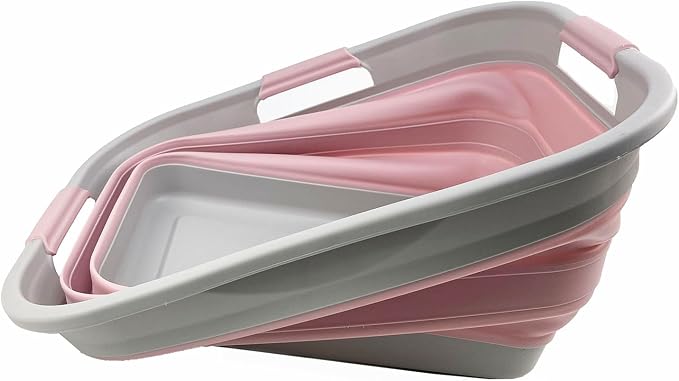 SAMMART 30L Collapsible Plastic Laundry Basket-Foldable Pop Up Storage - Image 3