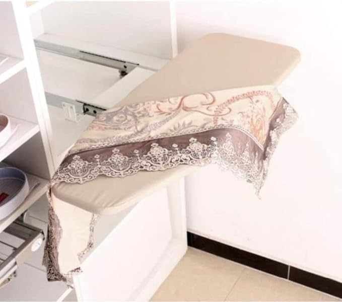 Ironing Board Retractable Pull Out Ironing Board Closet Sliding Out Swivel Iron - Image 3