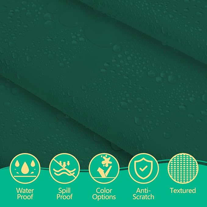 Disposable Dark Green Plastic Tablecloth 54x108 Inch, 10-Count Waterproof - Image 6