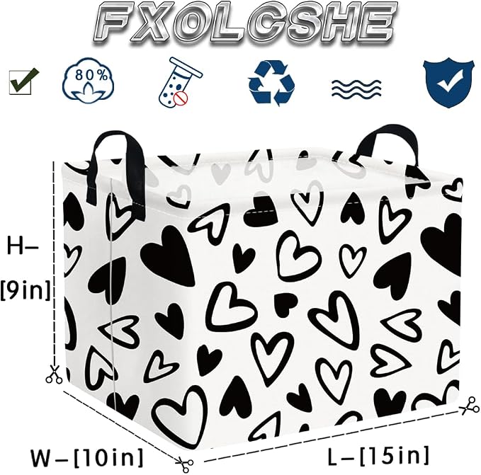 Rectangular Valentines Day Gift Basket Empty, Heart Gift basket Organizer Bins - Image 7