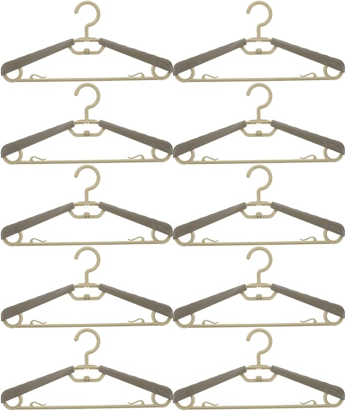 Zerodeko Adjustable Clothes Rack 10-Pack Heavy Duty Extra Wide Plastic Pants by Zerodeko