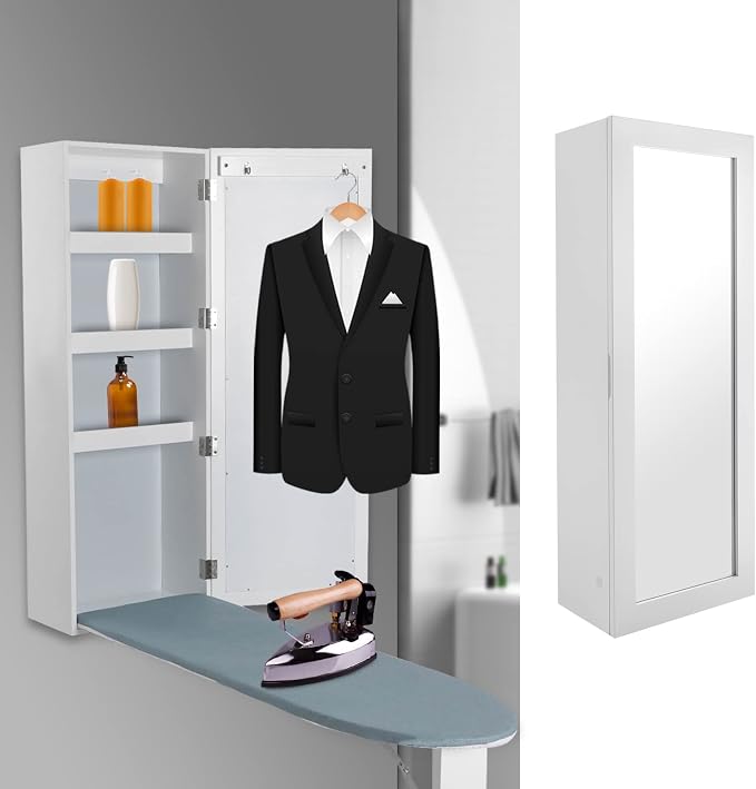 Wall-Mounted Ironing Board Cabinet by Unknown