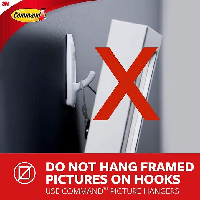 Command 10 lb XL Heavyweight Hook, 2 Wall Hooks and 6 Strips, Damage-Free - Image 7