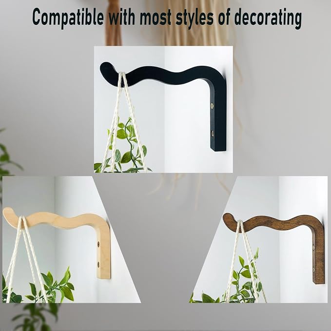 Wooden Wall Planters, Hanging Plant Hooks - Image 7