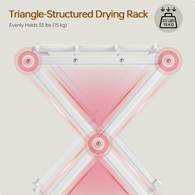 KINGBOARD Clothes Drying Rack, Collapsible Drying Rack Clothing - Image 3