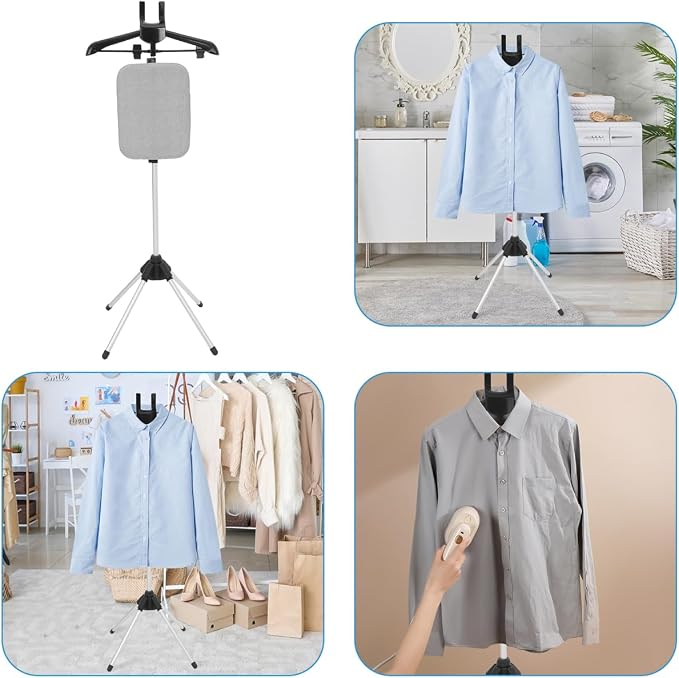 Garment Steamer Stand for Clothes, Steamer Rack Iron Stand Rack, 360° Rotating - Image 7