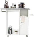 Ironing Board with Storage Cabinet, Rolling Ironing Board with Wheels, Sturdy by RLRO