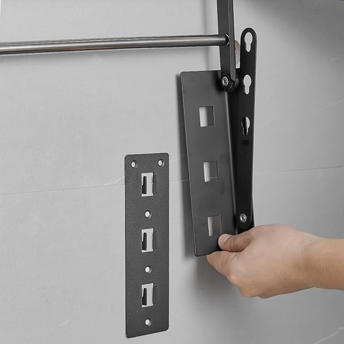 NEWRAIN Clothes Drying Rack, Wall Mounted Laundry Drying Rack Clothing - Image 7