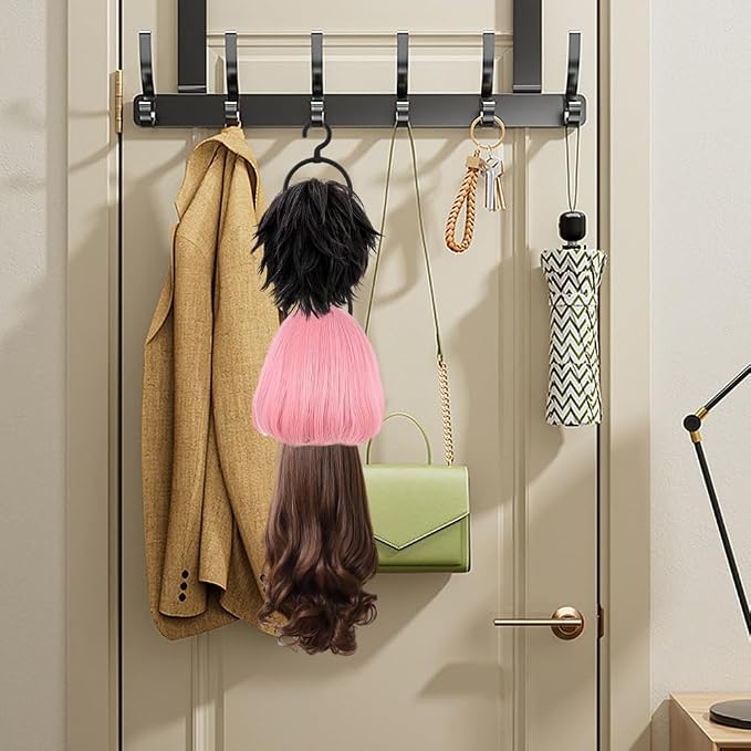iayokocc 3 Pack Hanging Wig Stand Set, Foldable Hanging Wig Hanger Holder - Image 7