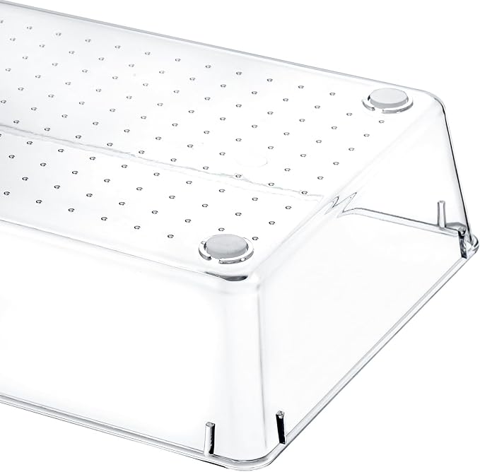 Kingrol 6 Pack 12 x 6 x 2 Inch Clear Drawer Organizer Trays, Desk Drawer - Image 4