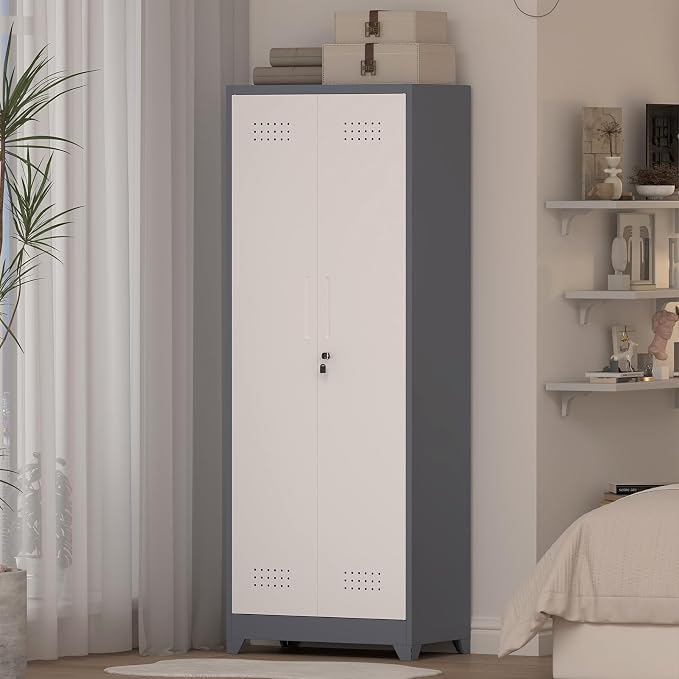 Metal Storage Cabinet with Lock, Locking Metal Cabinet Heavy Duty - Image 2
