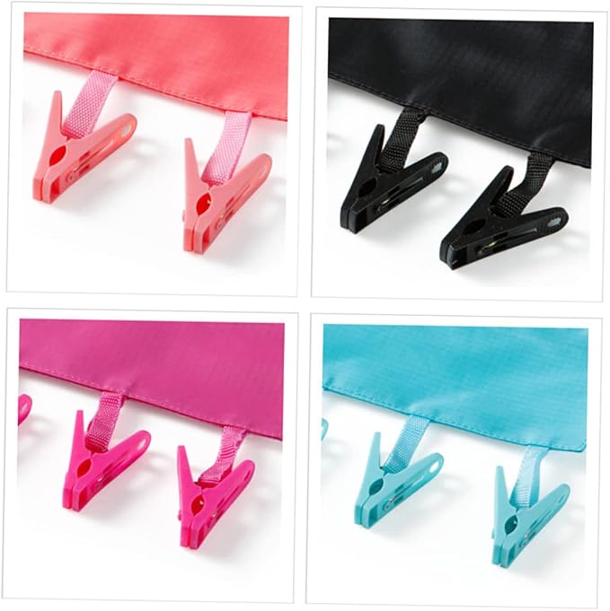 2pcs Folding Cloth Hanger Rack Portable Drying Rack 6 Clips Travel Laundry - Image 2