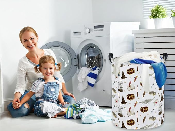Kids Laundry Hamper, Magic Laundry Basket Collapsible Cute Storage Baskets - Image 8