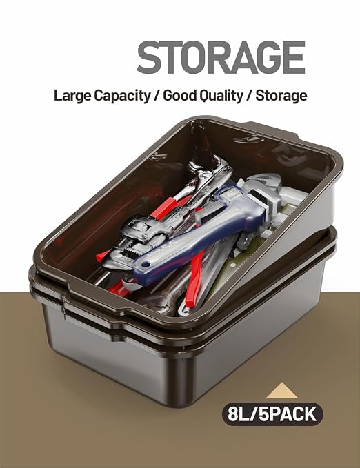 WYT 5-Pack Commercial Bus Tubs Box/Tote Box - Image 4
