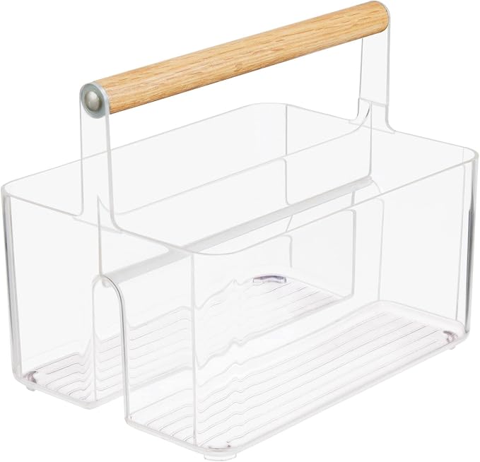 mDesign Plastic Portable Shower Caddy Divided Basket Bin Storage Organizer - Image 8