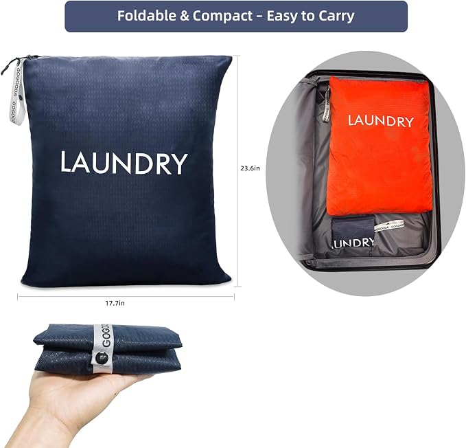 GOGOODA Travel Laundry Bags – Packable & Splash-Resistant Clothes Organizer - Image 4