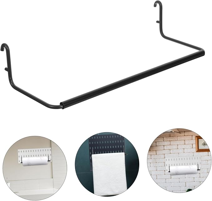 Gatuida Pegboard Paper Towel Holder Sturdy Metal Towel Hook - Image 4