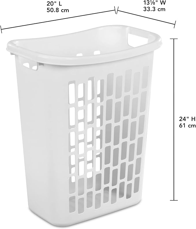 Rectangular Open Plastic Laundry Basket - Image 3
