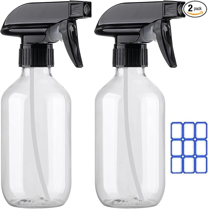 Plastic Spray Bottles for plant - 10oz/300ml - Mist Stream - No Clog No Leak by FANSTINOW