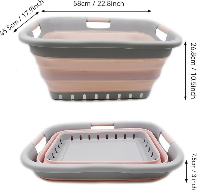SAMMART 41L Collapsible Plastic Laundry Basket - Image 3