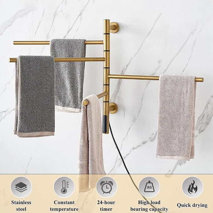 Swivel Towel Warmer Rack, Towel Warmers - Image 4