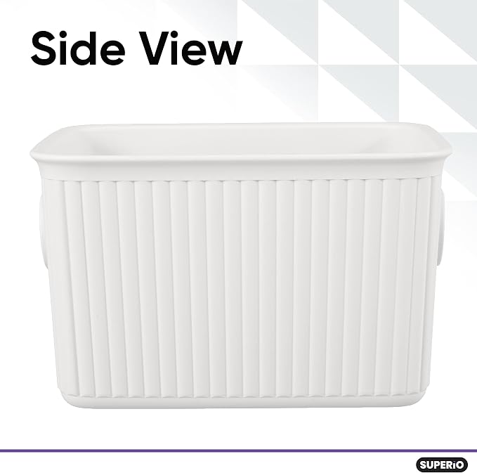 Superio Decorative Plastic Basket Open Home Storage Bins Organizer Baskets - Image 3