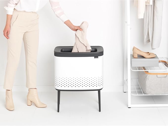 Brabantia Bo Laundry Hamper Removable Laundry Bag 16 Gal, Ventilated Stylish - Image 6