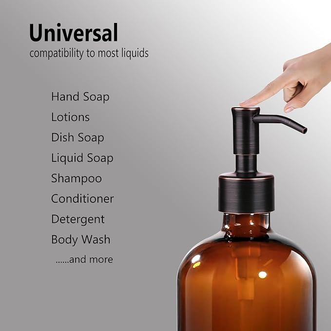 Amoliar Mason Jar Liquid Soap Dispenser Pump, Stainless Steel Replacement Pump - Image 6