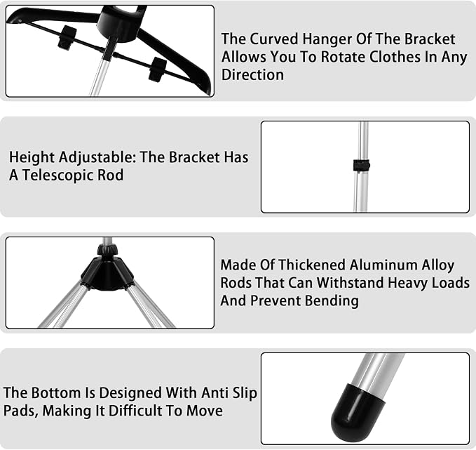Iron Steamer Stand Rack, Telescopic Garment hanger - Image 5