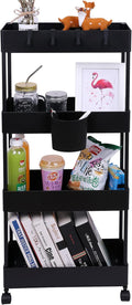 4 Tier Slim Rolling Utility Kitchen Cart Bathroom Organizer by AYVANBER
