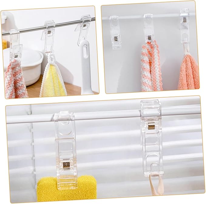 Unomor 4pcs Laundry Hook Clips Drying Rack Clips - Image 4
