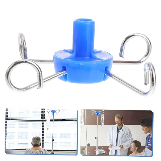 PRETYZOOM Stainless Steel Infusion Stand Hook Vertical Drip Rack Accessory - Image 9