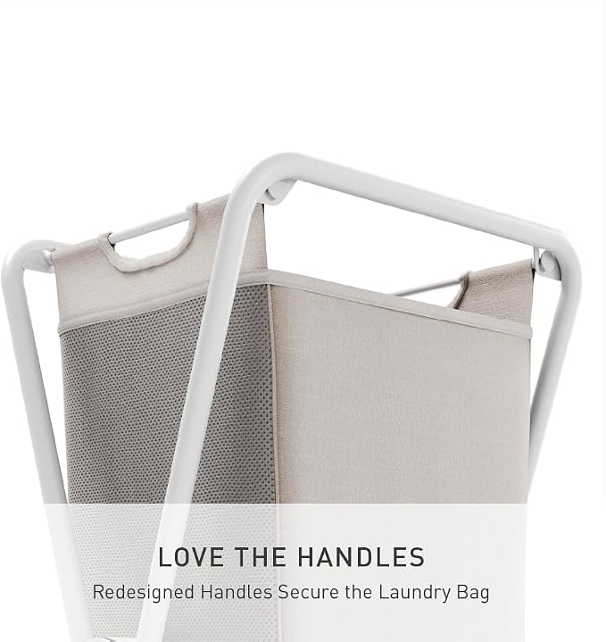 simplehuman single x-frame laundry hamper, 100% recycled polyester removable - Image 4
